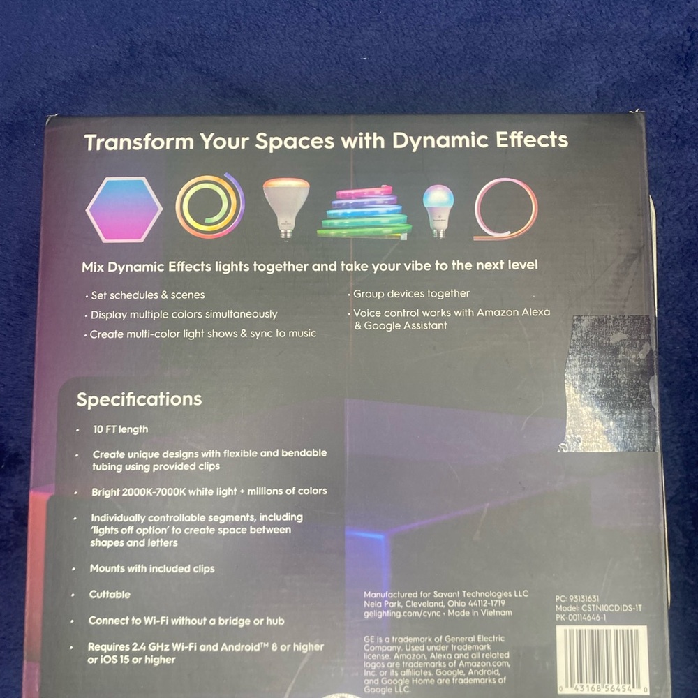 GE Cync Dynamic Effects Shapable Smart LED Light Strip - 10 ft - Picture 3 of 5